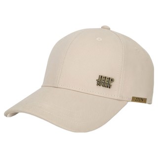 Jeep Spirit 休閒時尚簡約Logo基本款棒球帽 象牙白, 1個
