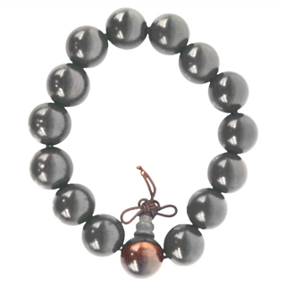 正宗黑檀木佛珠手鍊, 珠子直徑15mm, 產地中國, 黑色, 1個