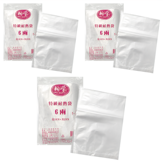 柏嶸 6兩強力耐熱袋 食品級高密度聚乙烯 耐溫-10°C~+100°C 台灣製造, 18 x 23cm, 200個, 3包