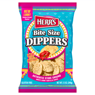 HERR'S 賀氏 BITE SIZE 原味玉米片, 340g, 適合搭配沾醬, 無麩質, 1包