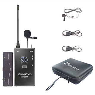 CKMOVA UM100 Kit5 無線麥克風 一對一無線連接 輕巧便攜 多種連接器 降噪清晰收音, 1組