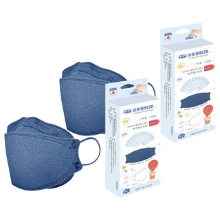 PERFECT 普惠醫工 韓版KF94魚型4D立體幼幼醫用口罩, 丹寧藍, 10入, 2盒