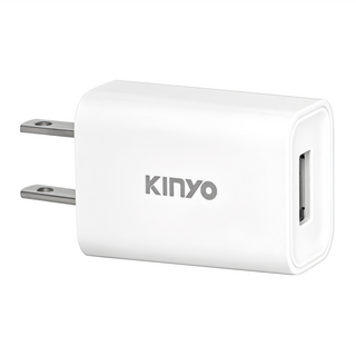 Kinyo 豆腐頭單孔USB充電器 58 x 21 x 31mm CUH-19 22g, 白色, 1個