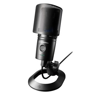 audio-technica 鐵三角 形指向型電容式USB麥克風 原廠保固 375g, AT2020USB-XP, 黑色