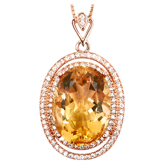 晶透黃水晶墜鍊