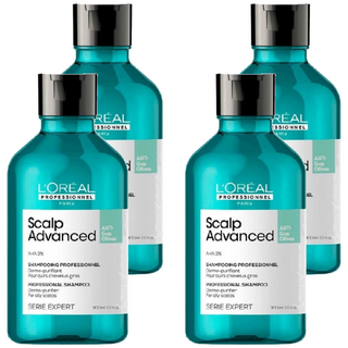 L'OREAL PARiS 巴黎萊雅 Scalp Advanced 水楊酸控油洗髮精, 300ml, 4瓶