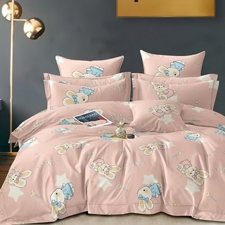 Annette 台灣製 舒柔棉 薄床包+枕套組