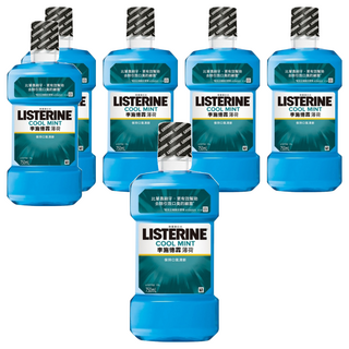 LISTERINE 李施德霖 薄荷除菌漱口水 750ml + 250ml, 1L, 6組