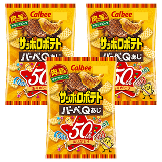 Calbee 卡樂比 Sapporo Potato BBQ風味餅 72g, 3包