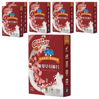Cerear 喜瑞爾 浪漫草莓脆片，非油炸，低脂，含鐵鈣, 185g, 6盒