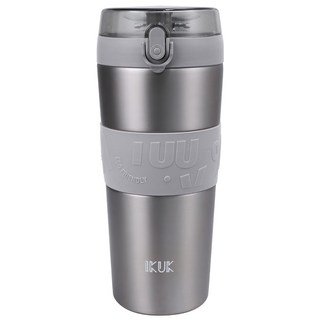 IKUK 艾可 台灣公司貨 保溫大Q彈杯, 極光銀, 800ml, 1個