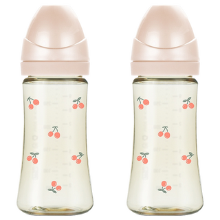 GROSMIMI PPSU奶瓶 無奶嘴, 櫻桃玫瑰金色, 300ml, 2個