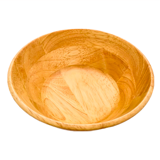 橡膠木碗 直邊平底 14 x 6cm, 原木色, 1個
