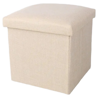 小麥購物 儲物收納凳 正方形 C165 1178g, 1個, 米色