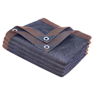 德利生活 16針網狀遮陽網 包邊打孔 懸掛方便, 黑色