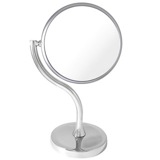 miro line S型桌上3倍放大雙面化妝鏡 18x30x13公分 銀色