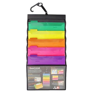 ECO Chungwoon 掛式多色分類文件夾，綠+黃+橙+粉+紫, 彩色, 1組