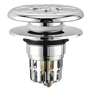 葉子小舖 洗手台防臭落水頭, 銀色, 防堵塞, 防臭, 易安裝, 優質材料, 1個