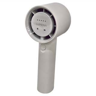 LUMENA PRO JET USB充電式手持風扇，奶油白色，輕巧便攜，多檔風速調節