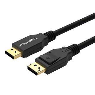 POLYWELL 寶利威爾 1.2 公對公傳輸線, PW15-W46-D030, 1條, 3m, 黑色