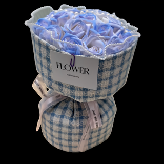 Yamiley 小香風香皂玫瑰花束 碎冰藍, 香氛裝飾, 居家擺設, 禮品花束, 1入