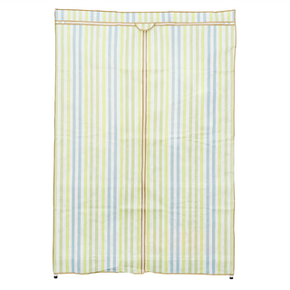 dayneeds 日需百備 三層單桿衣櫥 + 防塵布套 輕型, 白色直條紋