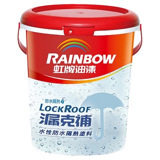 RAINBOW 虹牌油漆 漏克補水性防水隔熱塗料, 純白色, 3.785L, 4.2kg, 1桶