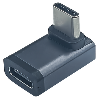 WU USB4 Type C 立體彎轉接頭 40G急速傳輸 60W超級快充 8K視覺饗宴, 黑色, 1個