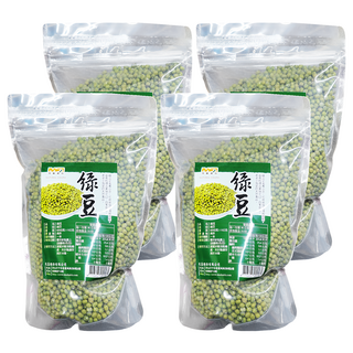 茂喜食品 進口嚴選綠豆 真空包裝, 600g, 4包