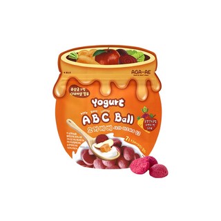 AGA-AE 益生菌寶寶優格球，蘋果紅甜菜根口味，含7種益生菌, 綜合ABC, 15g, 1包
