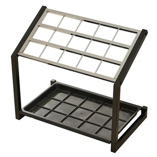 15格雨傘架 粉體烤漆 耐磨耗耐氧化 台灣製造, 黑色, 1組, 48 x 29.5 x 43 cm