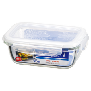 LocknLock 樂扣樂扣 第二代耐熱玻璃保鮮盒, LLG426 長方形 530ml, 1個