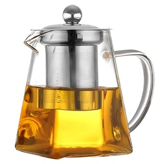 高硼矽耐熱玻璃茶壺，單壺-B 750ml, 304不鏽鋼濾網, 1個