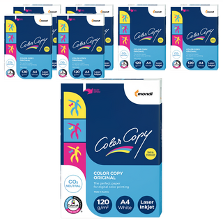 mondi Color Copy 彩色雷射專用影印紙 120gm 250張, 7包, A4