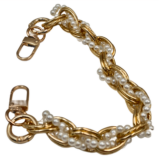 Timo 法式短鍊 30cm 39g, 金色 + 白色, 1個