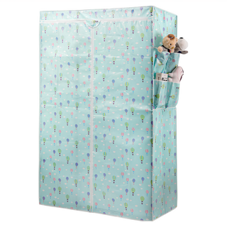 Cotton Field 棉花田傢飾 繽紛PP覆膜防水防塵衣櫥布套, 熱氣球 藍色