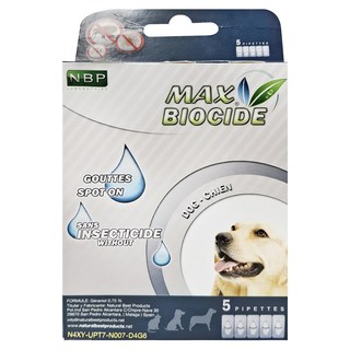 NBP 西班牙犬用天然驅蝨滴劑 5劑/盒 天然成分 溫和不刺激 長效保護, 44-3015, 5ml, 1盒