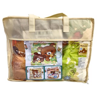 BUHO 布歐 Rilakkuma拉拉熊 LINE FRIENDS 泡泡暖絨被 (兒童用) 雙面可用, 蜜蜂滋味