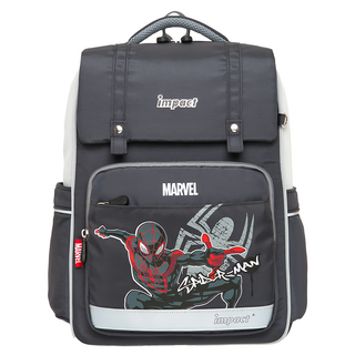 impact 怡寶 蜘蛛人經典學院書包 灰色 聚酯纖維, 27 x 12 x 38cm