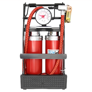 清島牌高壓雙管打氣筒 G522, 1個, Red