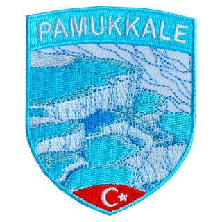 A-ONE 匯旺 土耳其棉花堡地標造型刺繡, 7.5 x 6 CM, 聚酯纖維, 彩色, 1個