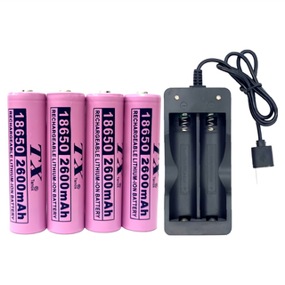 TX Tanox 特林 2600mAh 18650鋰充電池附USB充電器, 1組