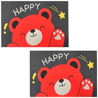 Happy熊 矽藻土軟地墊 加厚款 方形 X2片, 40 x 60cm, 2片