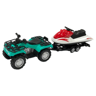 love color 樂彩森林 加長合金車 摩托船 滑行, 顏色隨機, 19 x 9cm, 1組, #108