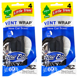 Little Trees 小樹 隱形芳香夾 - 新車香, 4入, 持續飄香60天, 2袋