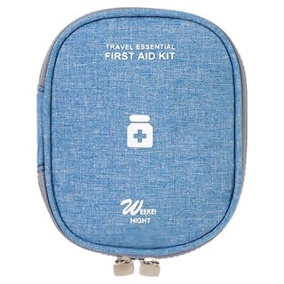 iSFun 隨身收納牛津十字醫藥化妝包 小, 藍色, 1個