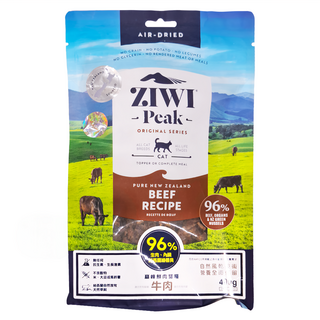 ZIWI 全齡貓 紐西蘭巔峰鮮肉貓糧 400g 無穀低敏配方, 牛肉, 1袋
