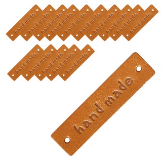 Button King 東大門鈕扣王 皮革手工標籤, 棕色, 16個