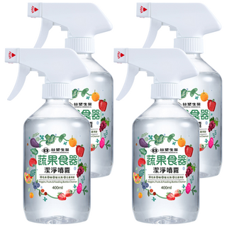 台塑生醫 Dr's Formula 蔬果食器潔淨噴霧, 400ml, 4瓶