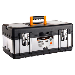 GREENER 綠林 不鏽鋼工具箱 20吋 工具收納箱, 大(44.5 x 22.5 x 19.5cm), 1個